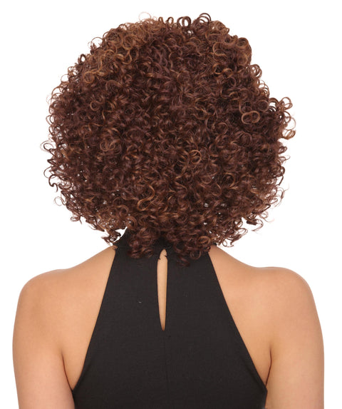 Talia Dark Golden Brown Edge Afro Lace Wig