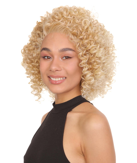 Talia Light Blonde and Grey Blend Edge Afro Lace Wig