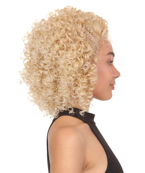 Talia Light Blonde and Grey Blend Edge Afro Lace Wig