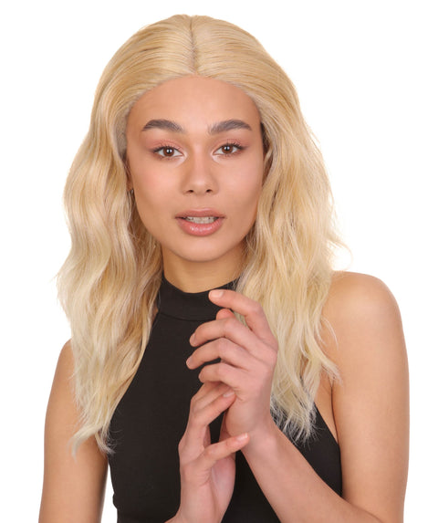 Riley Light Blonde and Gray Blend Glamour Lace Wig