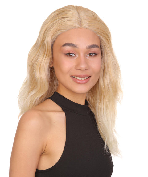 Riley Light Blonde and Gray Blend Glamour Lace Wig