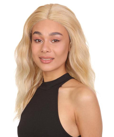 Riley Light Blonde and Gray Blend Glamour Lace Wig