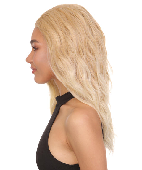 Riley Light Blonde and Gray Blend Glamour Lace Wig