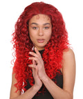 Carrie Dark Wine and Red Blend Lace Wig