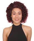 Talia Black and Red Plum Blend Edge Afro Lace Wig