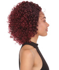 Talia Black and Red Plum Blend Edge Afro Lace Wig