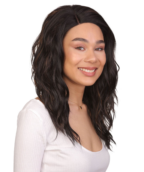 Riley Black with Caramel Glamour Lace Wig
