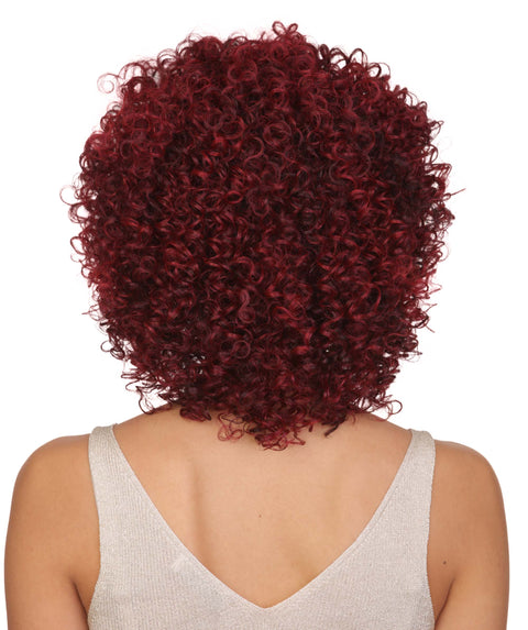 Talia Frost Deep Red an Black Blend Edge Afro Lace Wig
