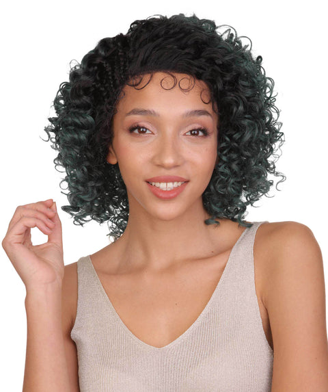 Talia Teal Green Blend Edge Afro Lace Wig