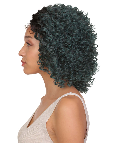 Talia Teal Green Blend Edge Afro Lace Wig
