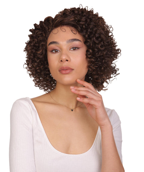 Talia Brown with Caramel Edge Afro Lace Wig