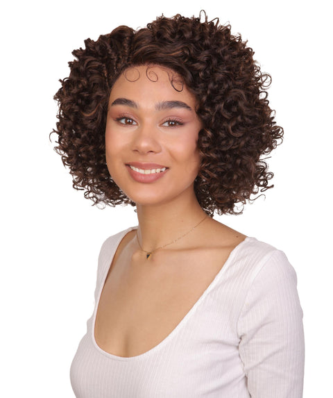 Talia Brown with Caramel Edge Afro Lace Wig