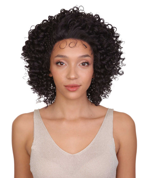 Talia Black and Purple Blend Edge Afro Lace Wig
