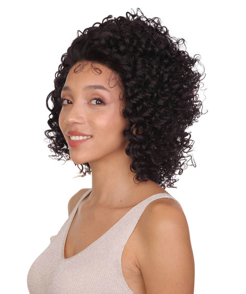 Talia Black and Purple Blend Edge Afro Lace Wig