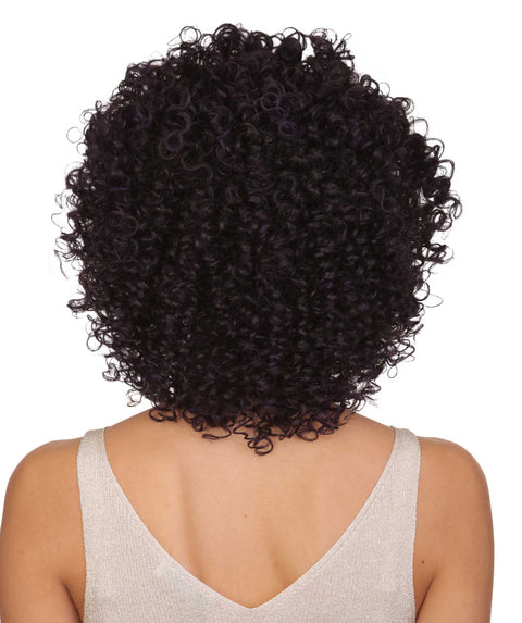 Talia Black and Purple Blend Edge Afro Lace Wig