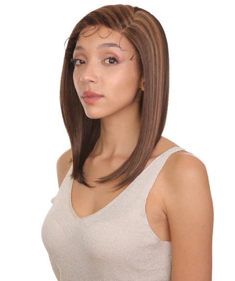 Gabriella Brown with Golden Lace Wig