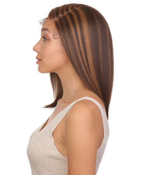 Gabriella Brown with Golden Lace Wig