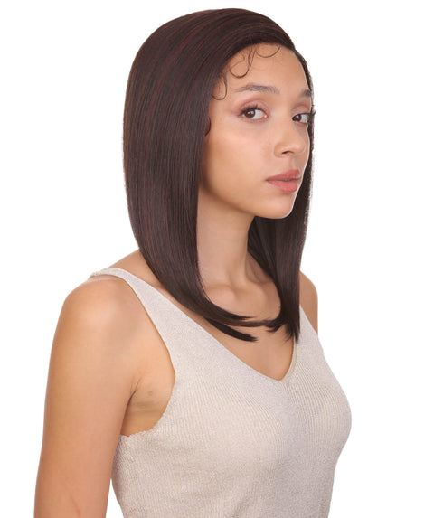 Gabriella Black and Dark Auburn Blend Lace Wig