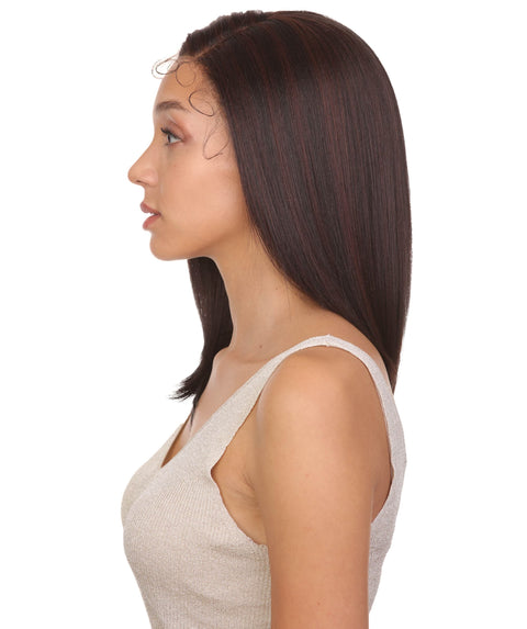 Gabriella Black and Dark Auburn Blend Lace Wig