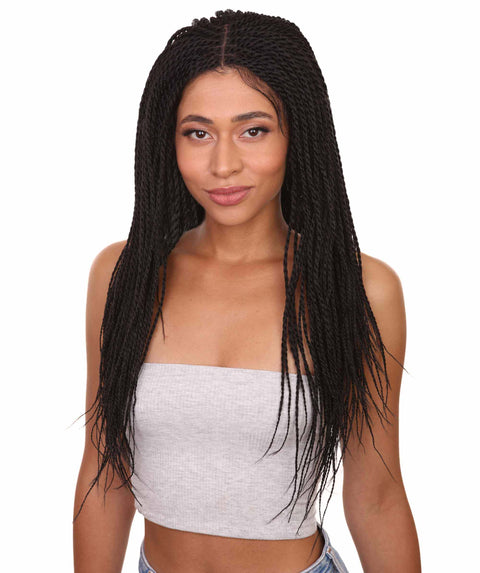 Nikkita Natural Black Twist Box Braids wig