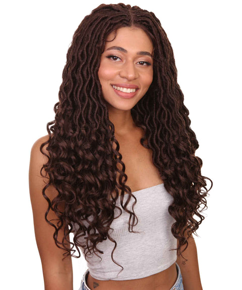 Andrea 25 Inch Dark Aubum Bohemian Braid wig
