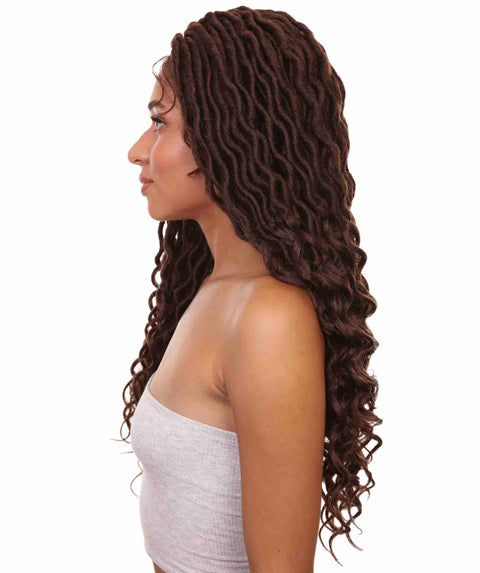 Andrea 25 Inch Dark Aubum Bohemian Braid wig