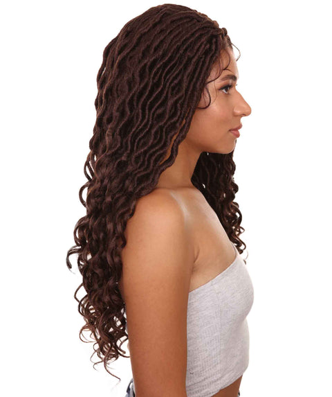 Andrea 25 Inch Dark Aubum Bohemian Braid wig