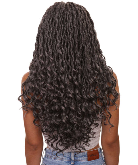 Andrea 25 Inch Charcoal Grey Bohemian Braid wig