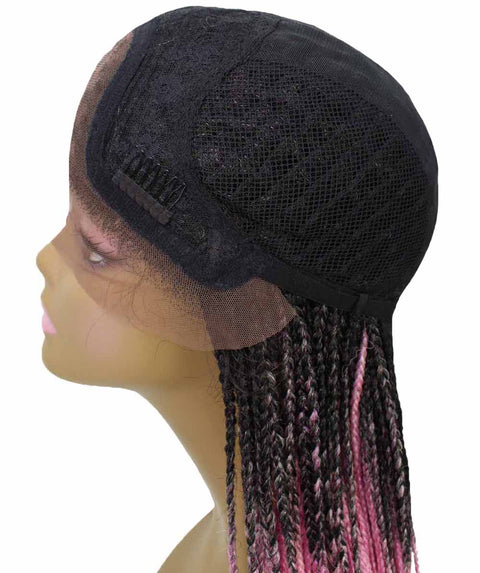   Human Hair Braided Lace Front Blend Wigs for Caucasian