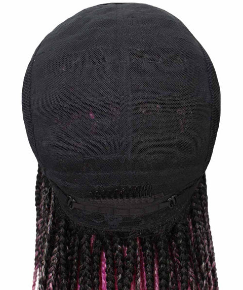   Human Hair Braided Lace Front Blend Wigs for Caucasian