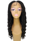 Andrea 25 Inch Black Bohemian Braid wig