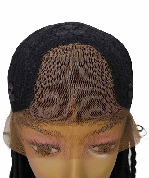Human Hair Braided Lace Front Lightweight Wigs American
