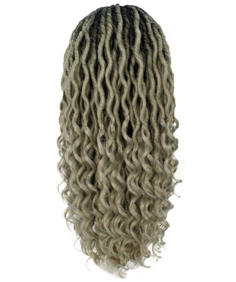 Andrea 25 Inch Grey Ombre Bohemian Braid wig
