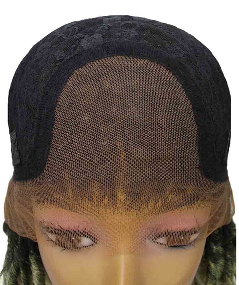 Human Hair Braided Lace Front Lightweight Wigs American