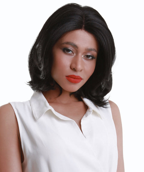 Mina Black Choppy Blowout Lace Wig
