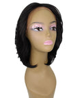 Mina Natural Black Choppy Blowout Lace Wig