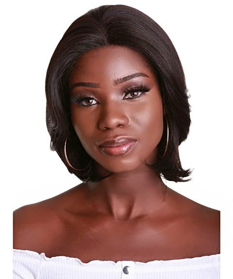 Mina Dark Brown Choppy Blowout Lace Wig