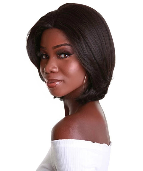 Mina Dark Brown Choppy Blowout Lace Wig