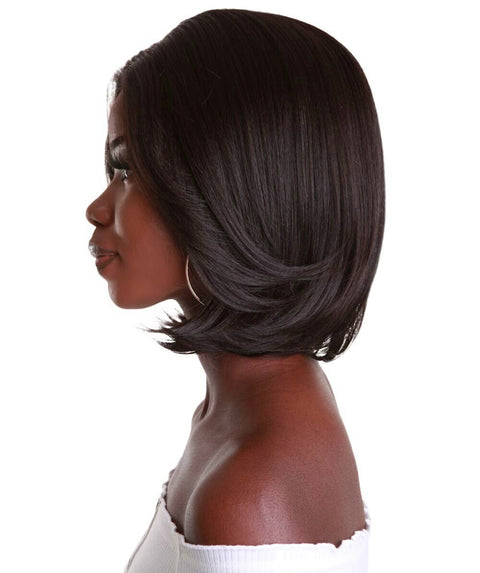 Mina Dark Brown Choppy Blowout Lace Wig