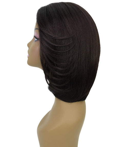 Mina Dark Brown Choppy Blowout Lace Wig