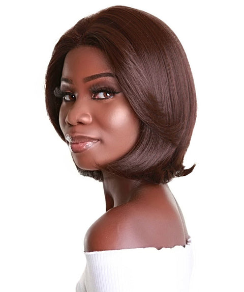 Mina Medium Brown Choppy Blowout Lace Wig