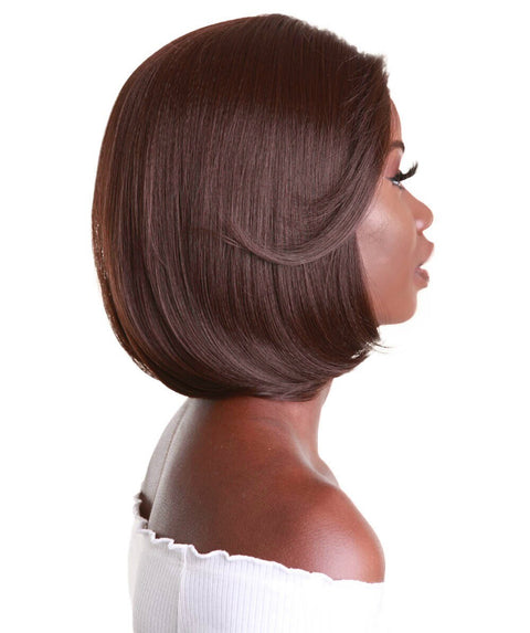 Mina Medium Brown Choppy Blowout Lace Wig
