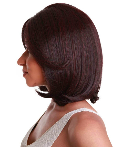 Mina Deep Red and Black Blend Choppy Blowout Lace Wig