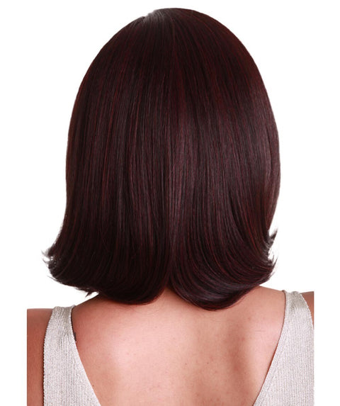 Mina Deep Red and Black Blend Choppy Blowout Lace Wig