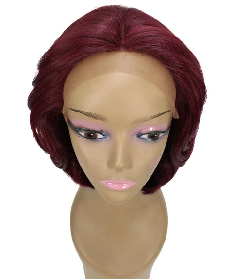 Mina Deep Red Choppy Blowout Lace Wig