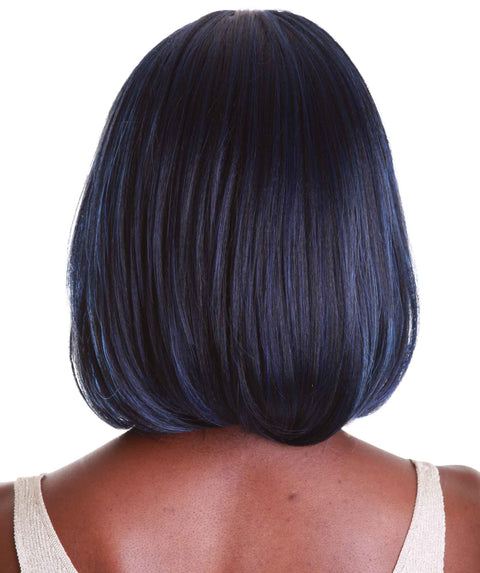 Mina Blue and Black Blend Choppy Blowout Lace Wig