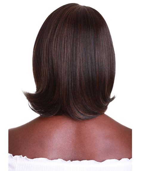 Mina Black with Caramel Choppy Blowout Lace Wig
