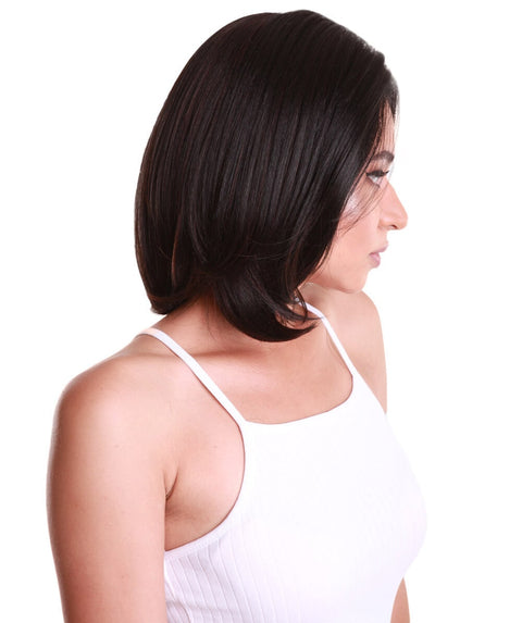 Mina Black with Aubum Choppy Blowout Lace Wig