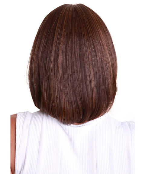 Mina Brown with Golden Choppy Blowout Lace Wig