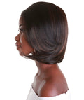 Mina Brown with Caramel Choppy Blowout Lace Wig